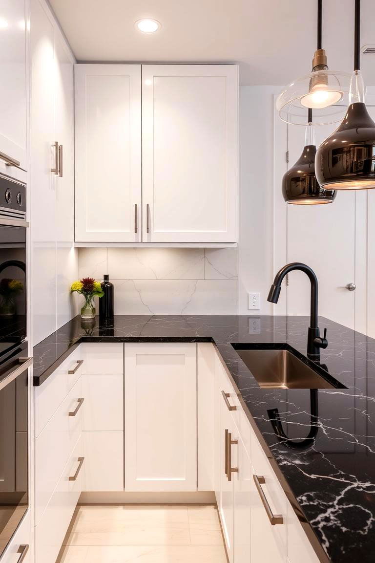 Seamless Integrated Design - 24 Black Granite Countertops Kitchen Ideas