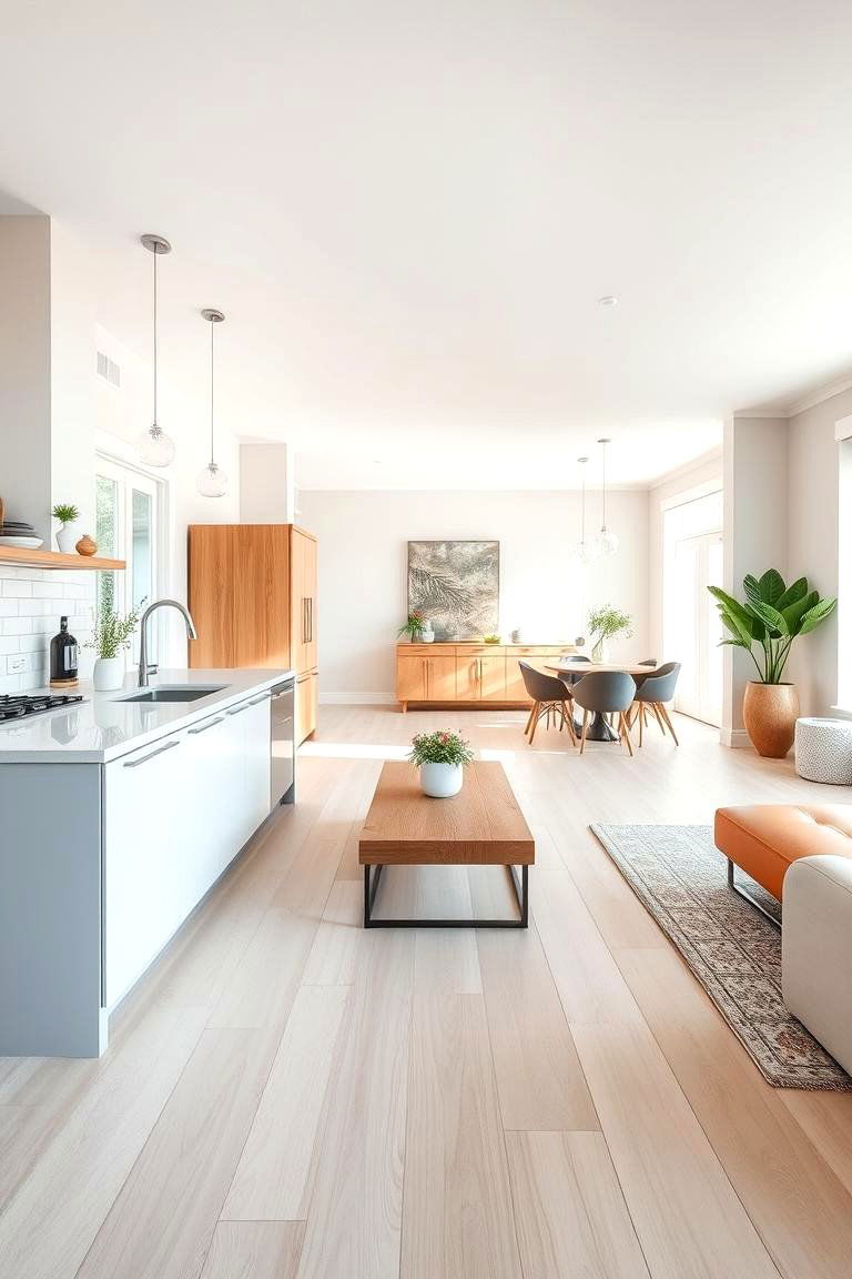 Seamless Integration with Adjoining Spaces - 24 l shaped kitchen ideas