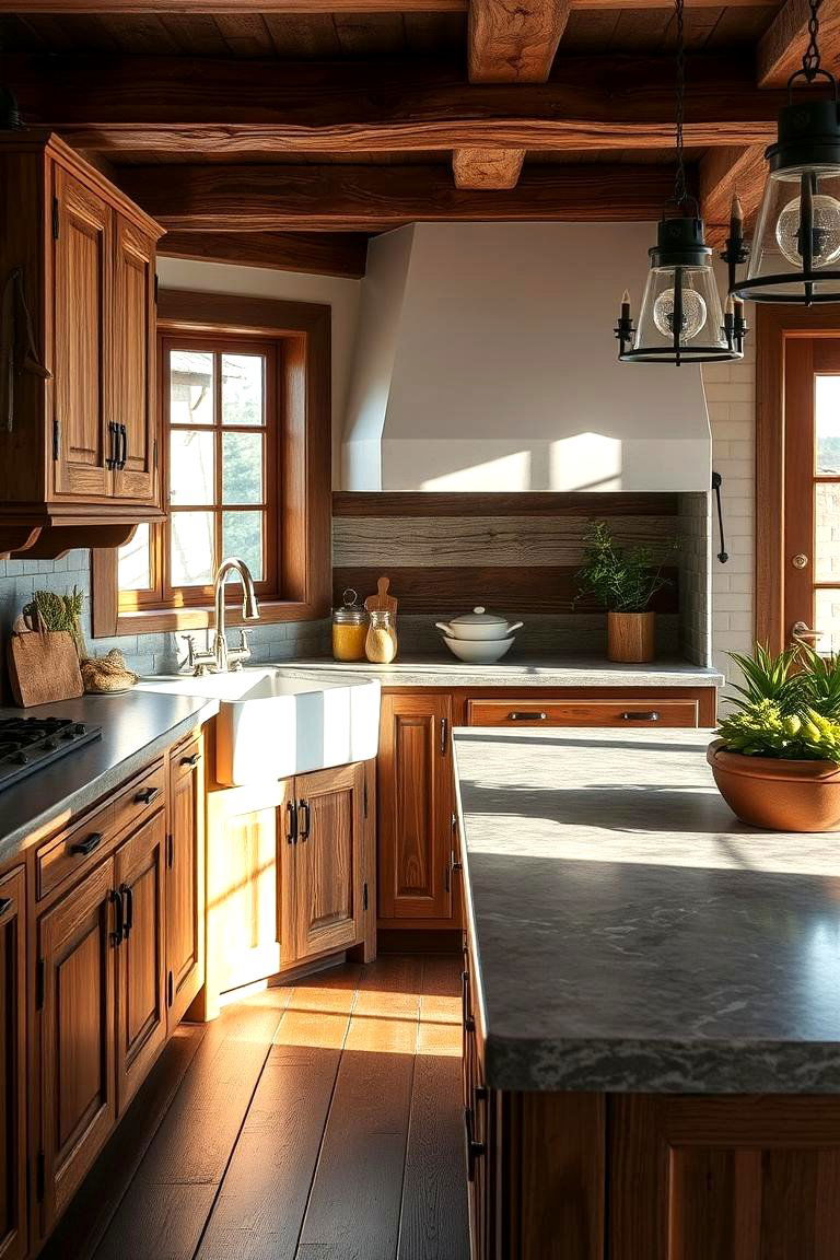 Seamless Integration with Rustic Aesthetics - 24 Soapstone Kitchen Countertops