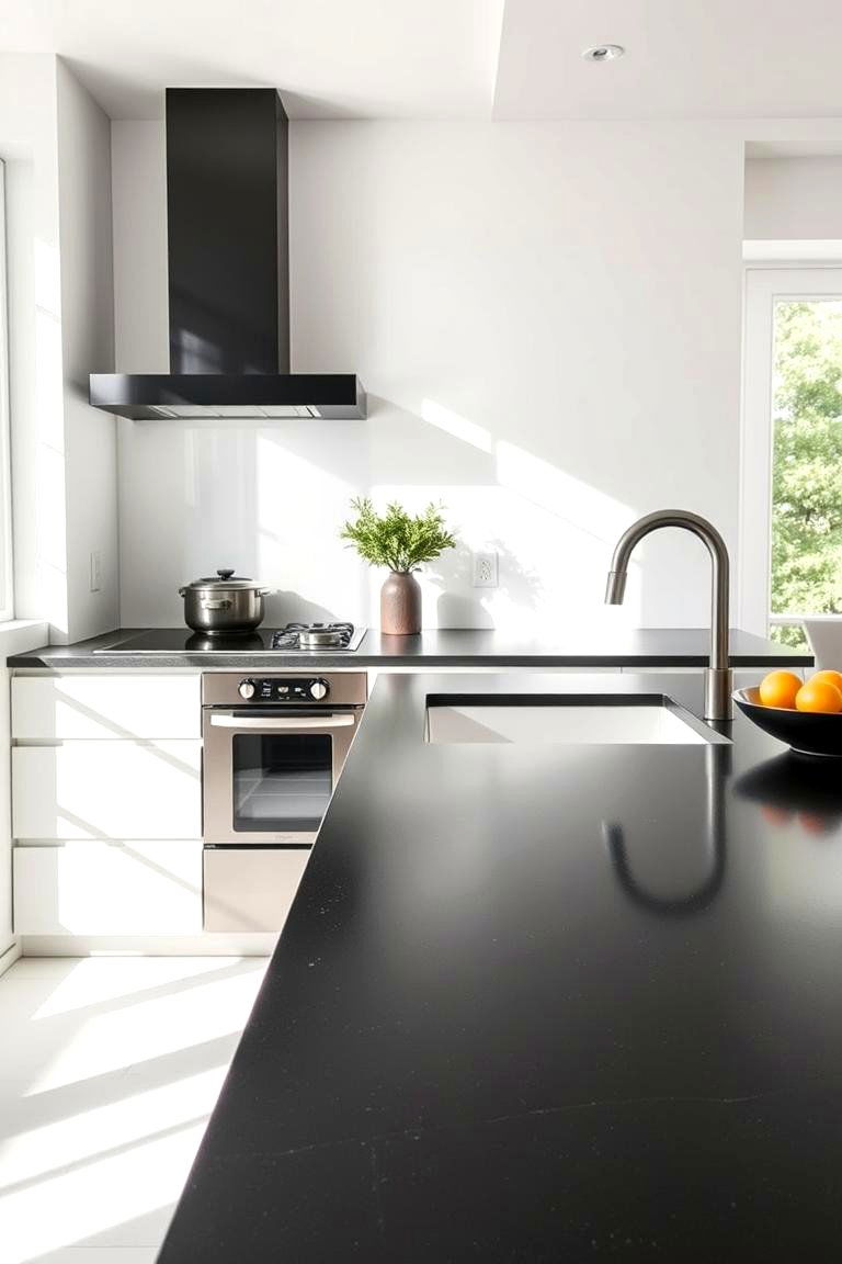 Seamless Kitchen Integration - 24 Black Kitchen Countertops