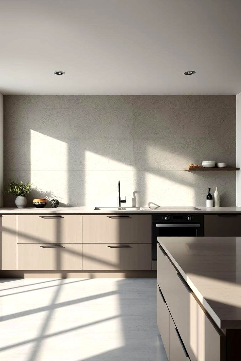 Seamless Microcement Wall Finishes - 24 Microcement Kitchen Ideas