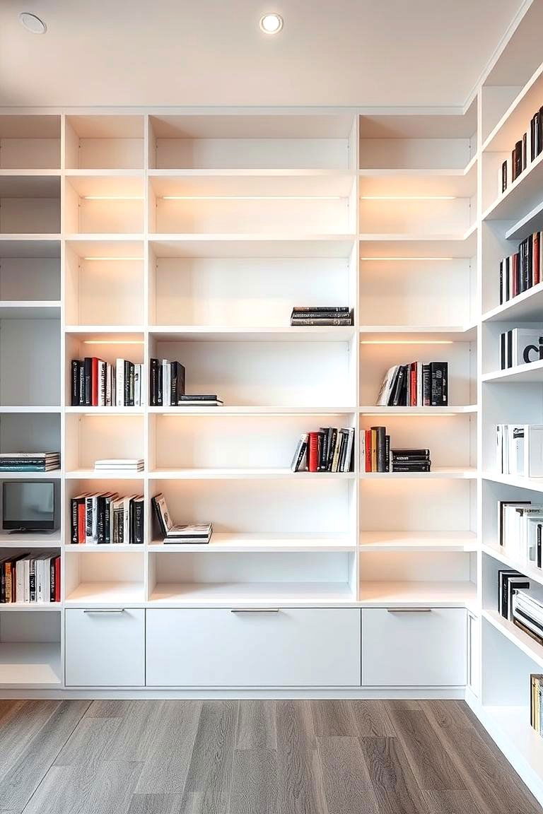Seamless Wall Unit Bookshelf - 24 Built-in Bookshelf Ideas