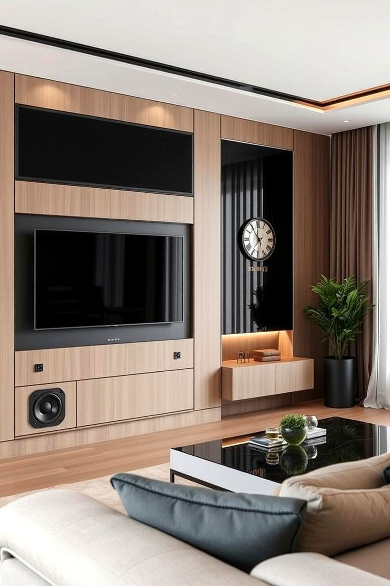 Seamlessly Integrate Modern Technology - 24 Large Living Room Ideas