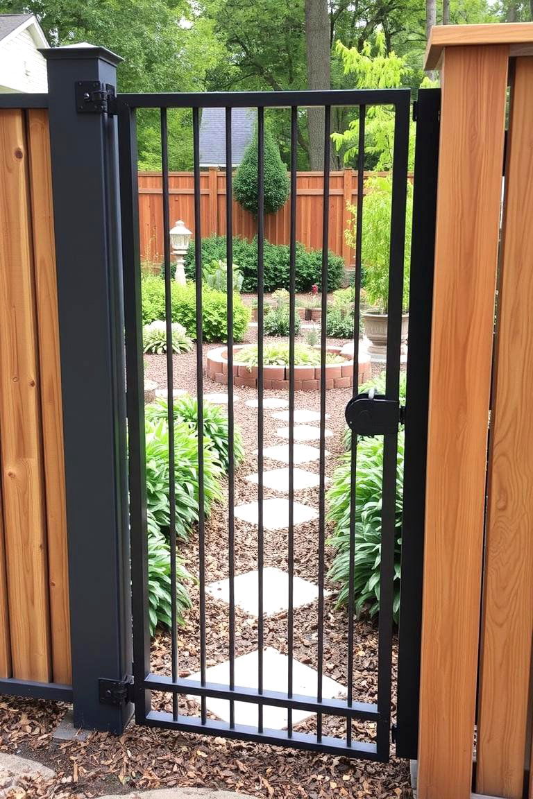 Seamlessly Integrating Gates for Access and Security - 24 Metal and Wood Fence