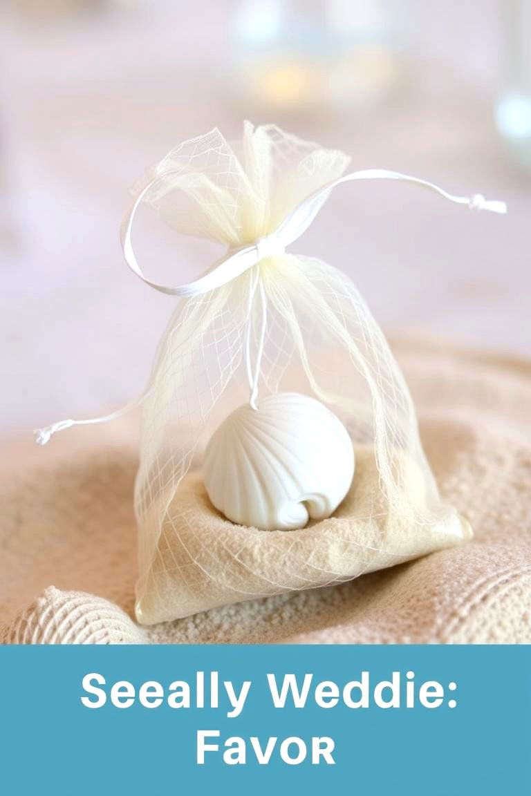 Seashell Decorated Wedding Favors - 24 Beach Wedding Ideas