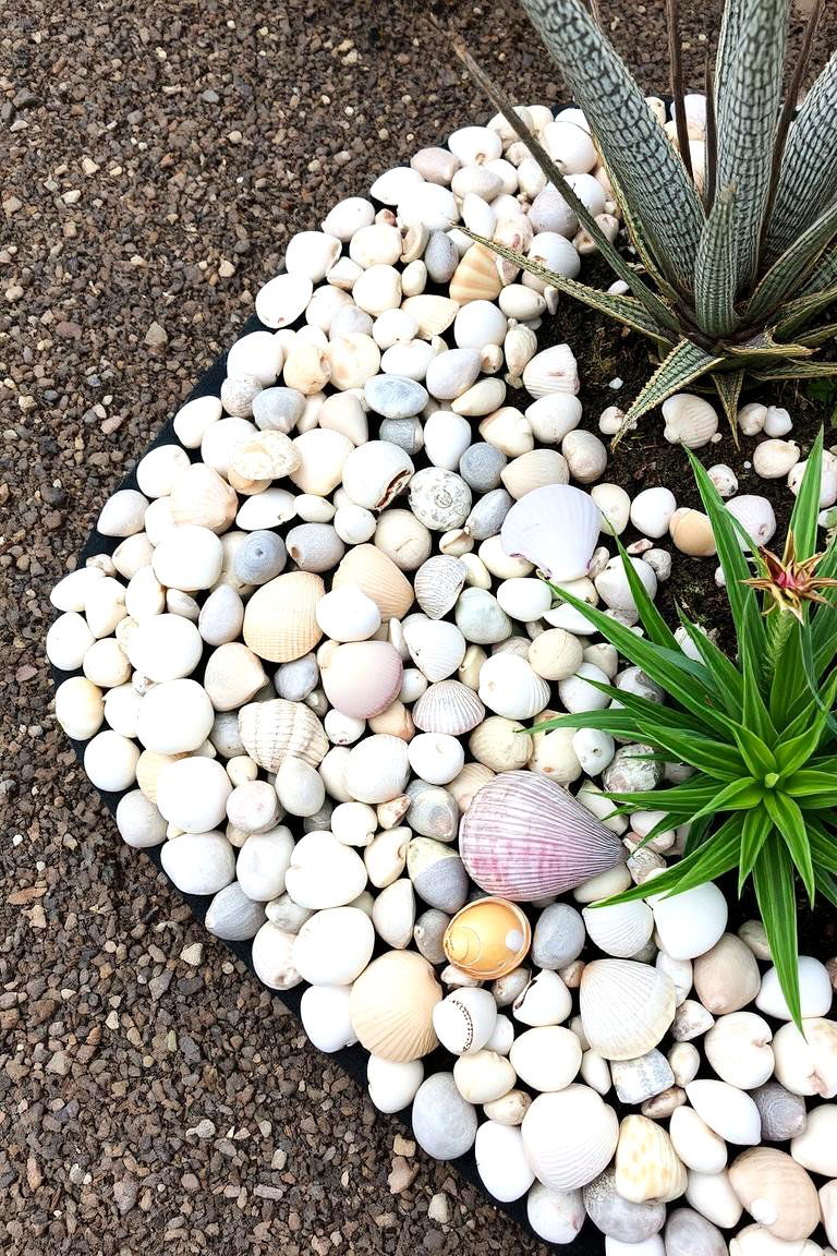 Seashell Edging - 24 Garden Edging Ideas