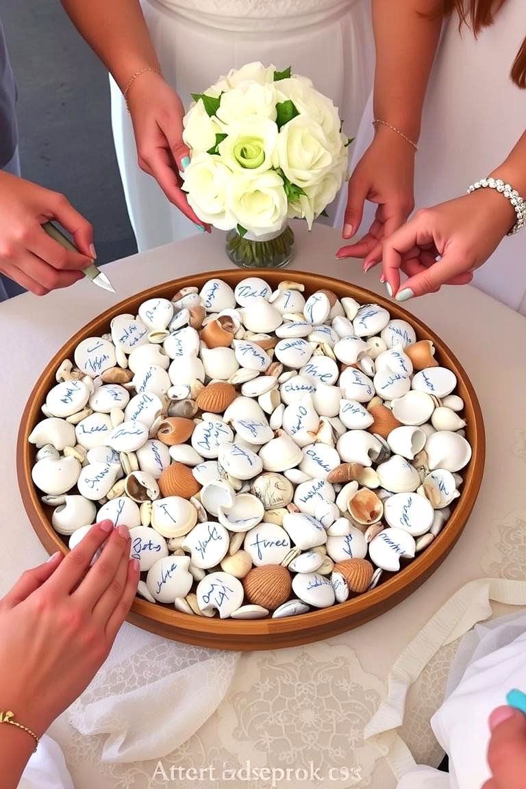 Seashell Guestbook - 24 Beach Wedding Ideas