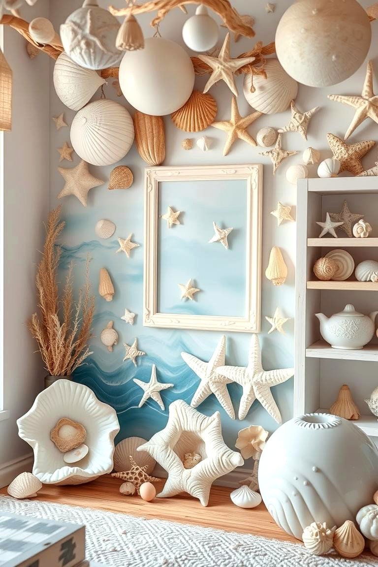 Seashell Inspired Decor - 24 Boho Beach Bedroom Ideas