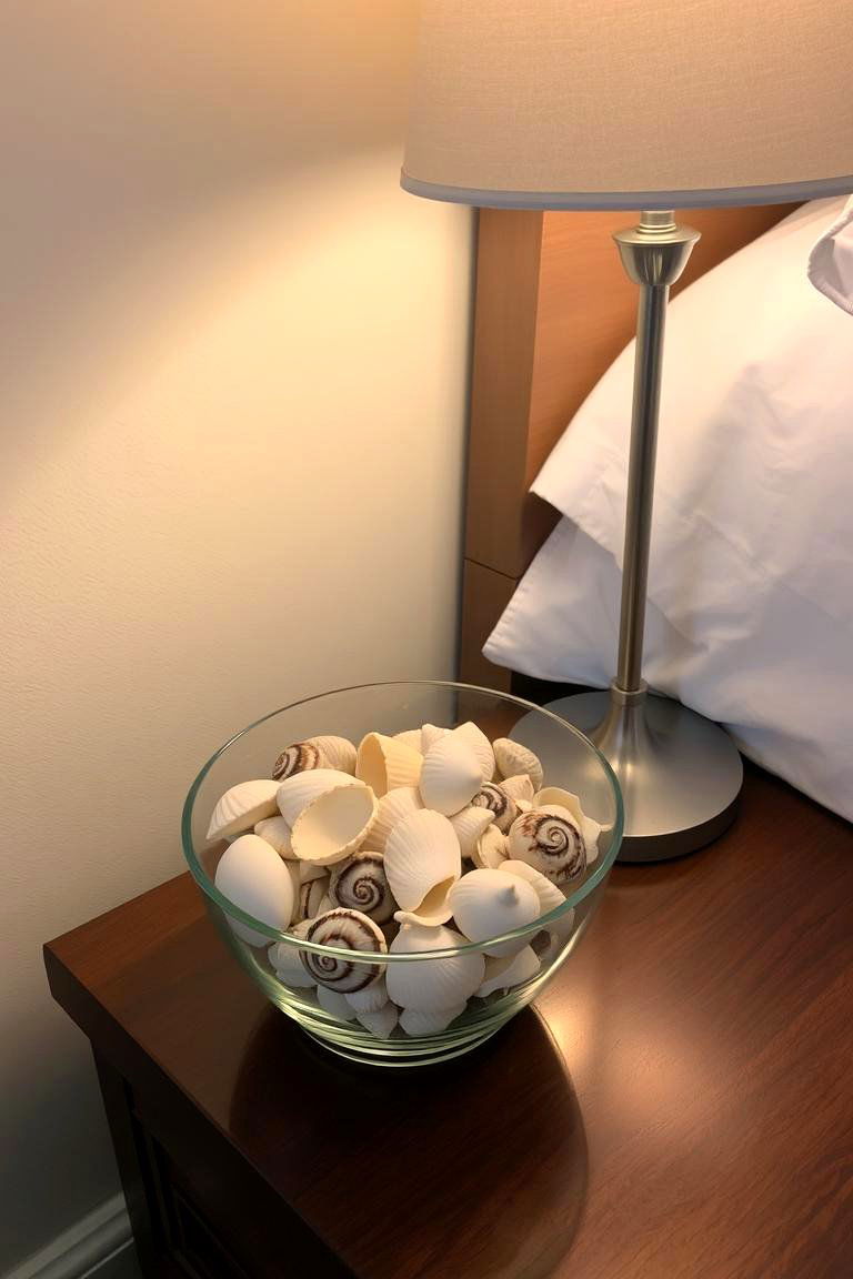 Seashell Nightstand Decor - 24 Mermaid Bedroom Ideas