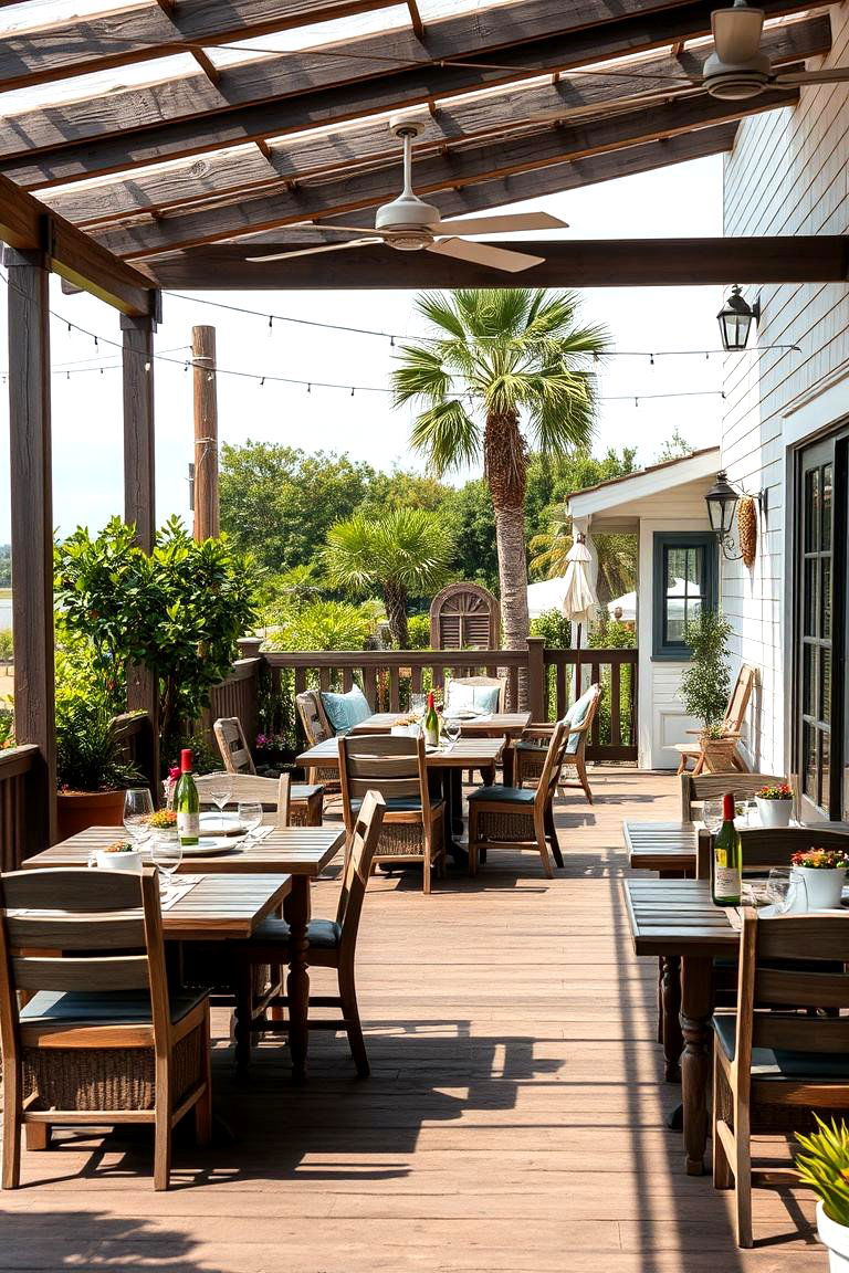 Seaside Breeze Dining - 24 Tropical Patio Ideas