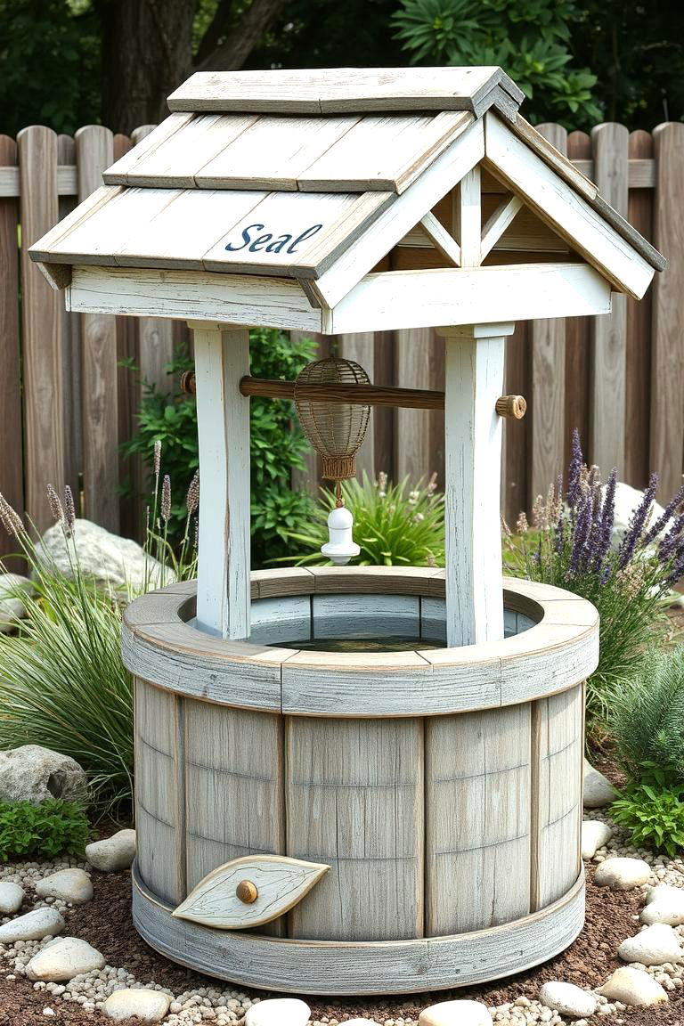 Seaside Coastal Wishing Well - 24 Outdoor Wishing Well Garden Ideas
