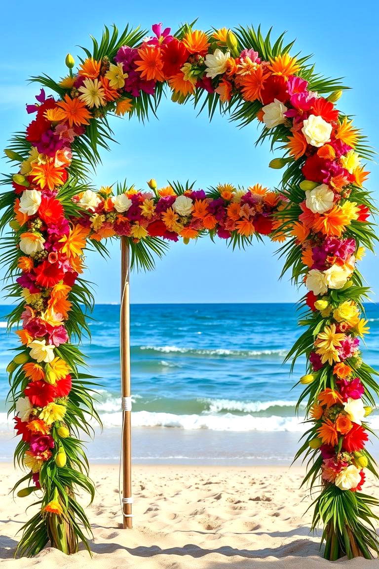Seaside Floral Arch - 24 Beach Wedding Ideas