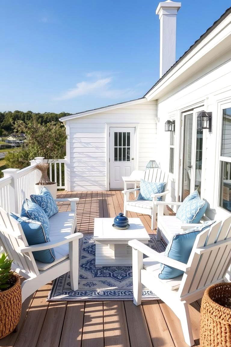 Seaside Inspired Deck - 24 Balcony Deck Ideas