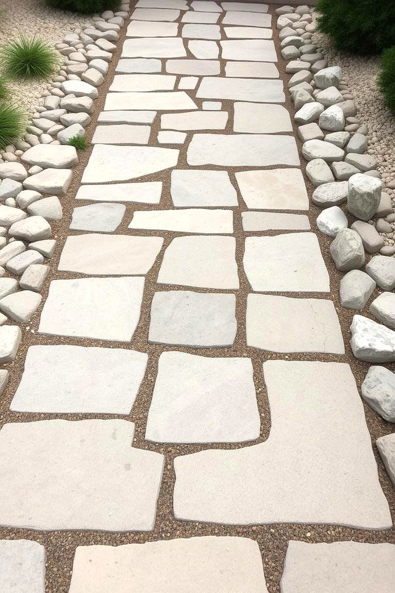 Seaside Inspired Flagstone Walkway - 24 Flagstone Walkway Ideas