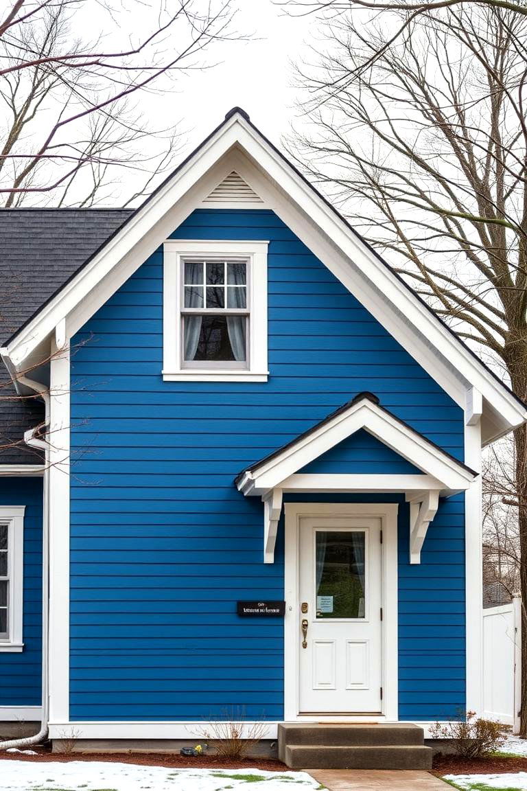 Seasonal Adaptability Advantage - 24 Blue House Siding With White Trim