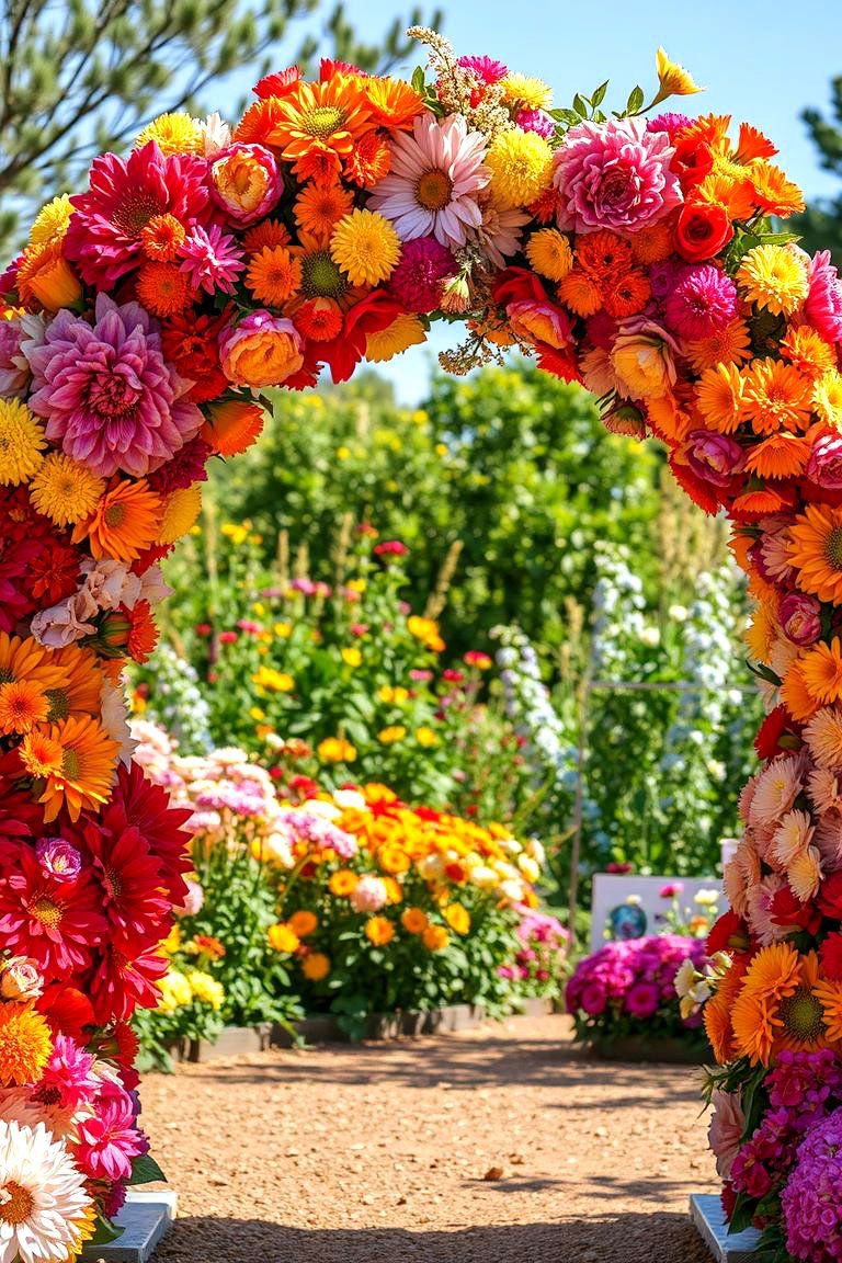 Seasonal Bloom Arch - 24 Garden Arch Ideas