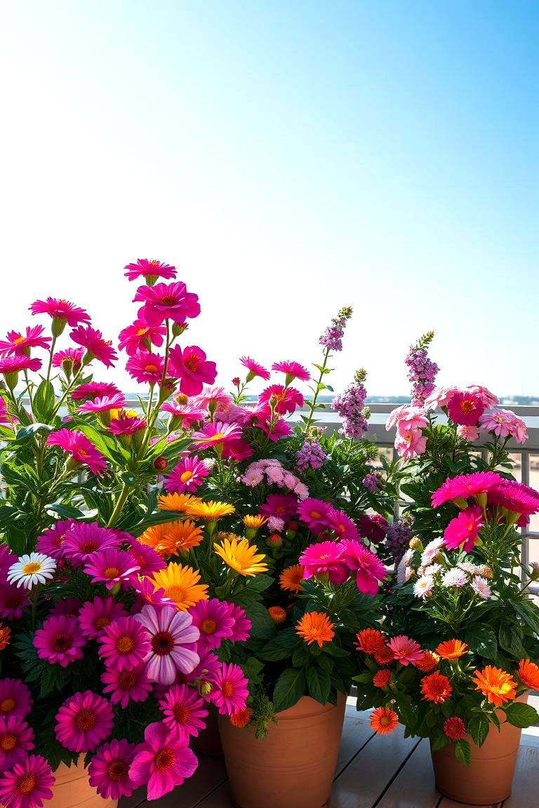 Seasonal Bloom Rotation - 24 Green Balcony Ideas