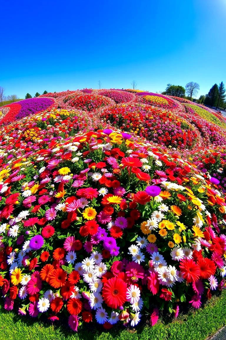 Seasonal Bloom Spectacle - 24 Round Garden Bed Ideas