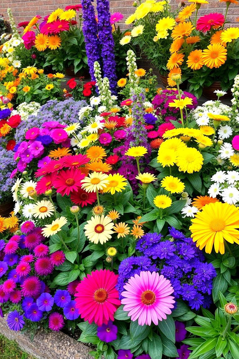 Seasonal Blooms Display - 24 Small Walled Garden Ideas