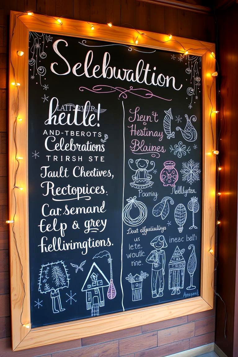 Seasonal Celebration Ideas - 24 Chalkboard Ideas