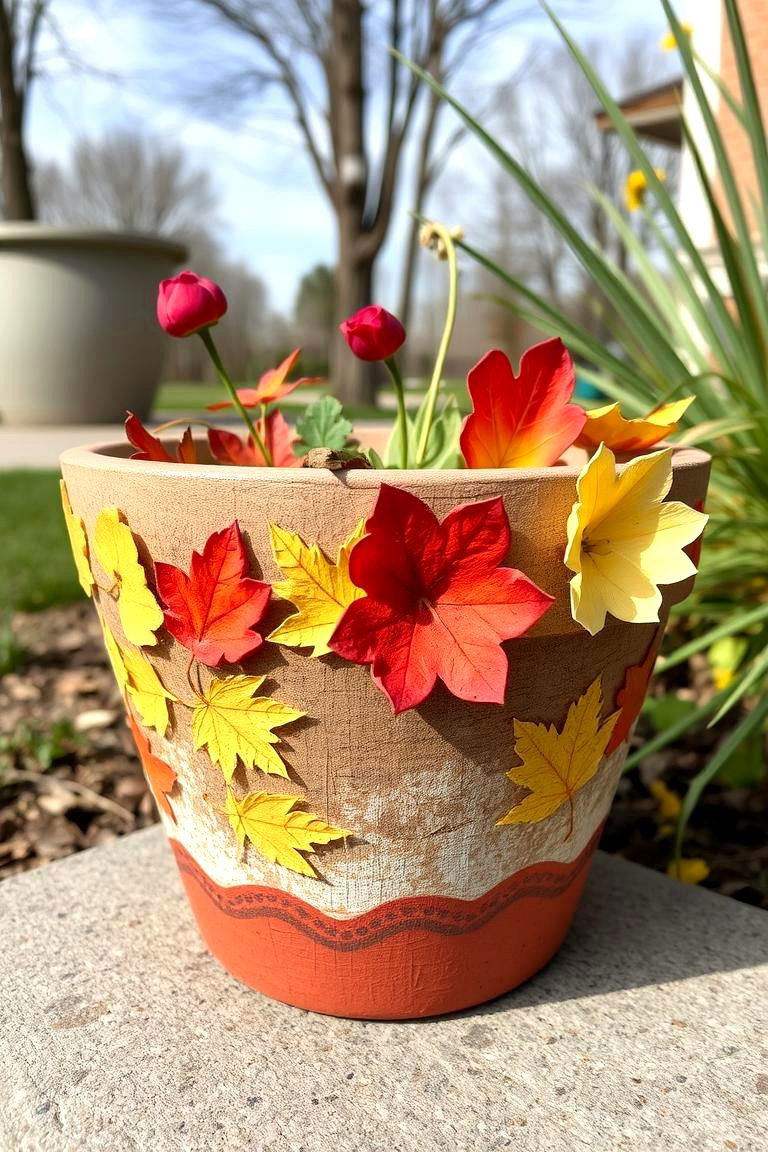 Seasonal Celebration Painted Pot - 24 Painted Pot Ideas