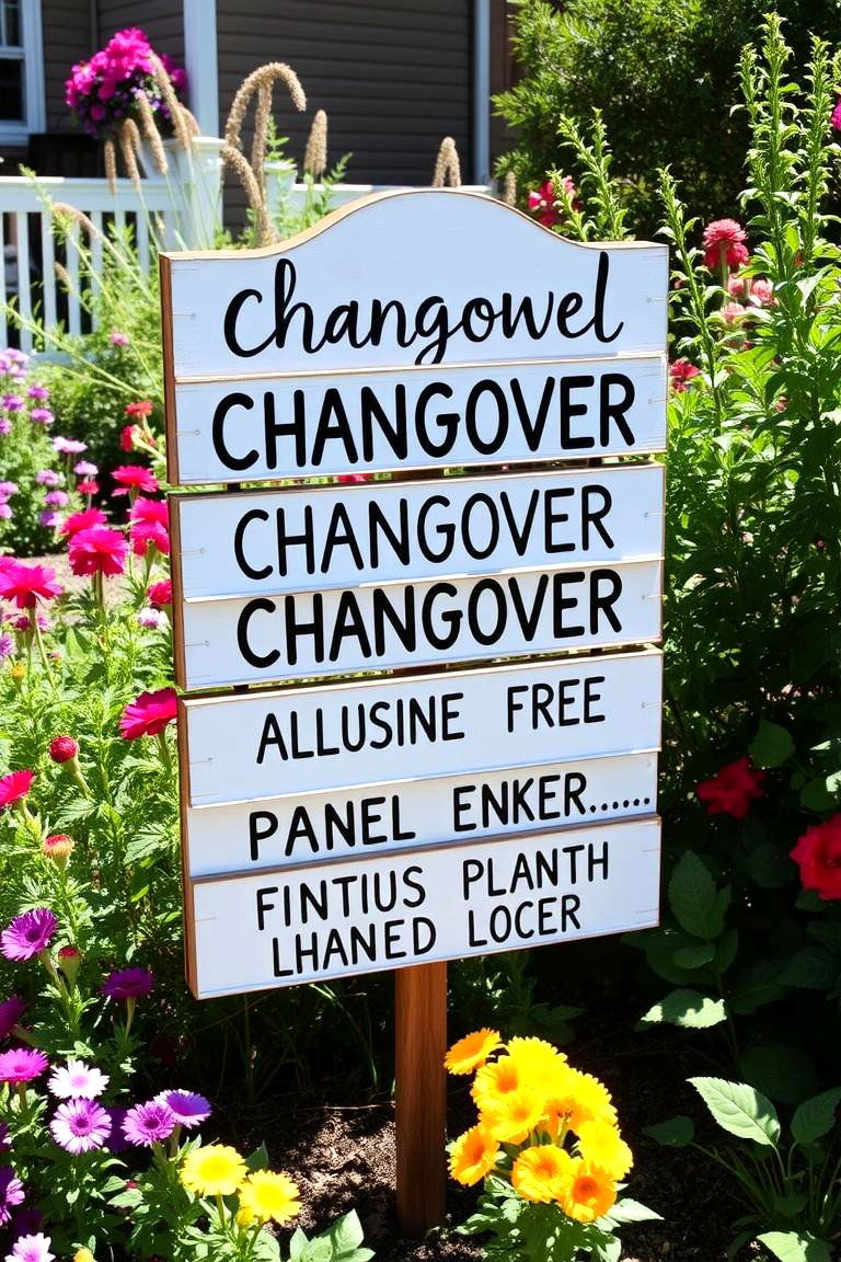 Seasonal Changeover Garden Sign - 24 Garden Sign Ideas