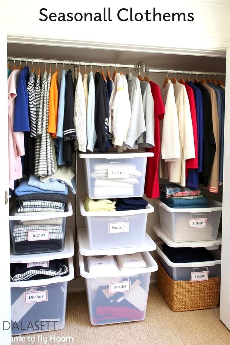 Seasonal Clothing Rotation - 24 Clothes Storage Ideas