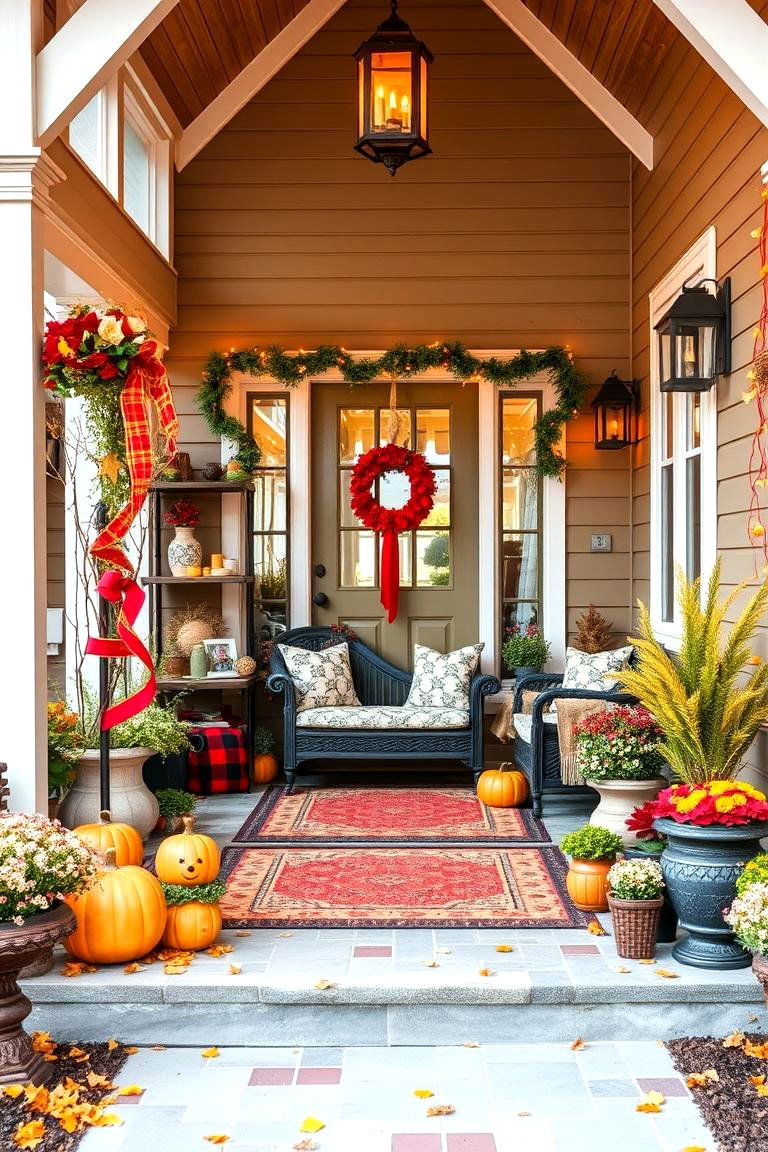 Seasonal Decor and Display Porch - 24 Mobile Home Porch Ideas