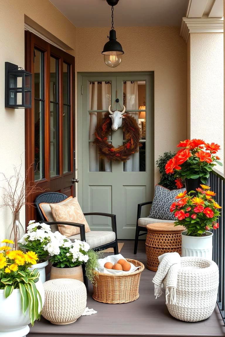 Seasonal Design Touches - 24 Small Balcony Ideas