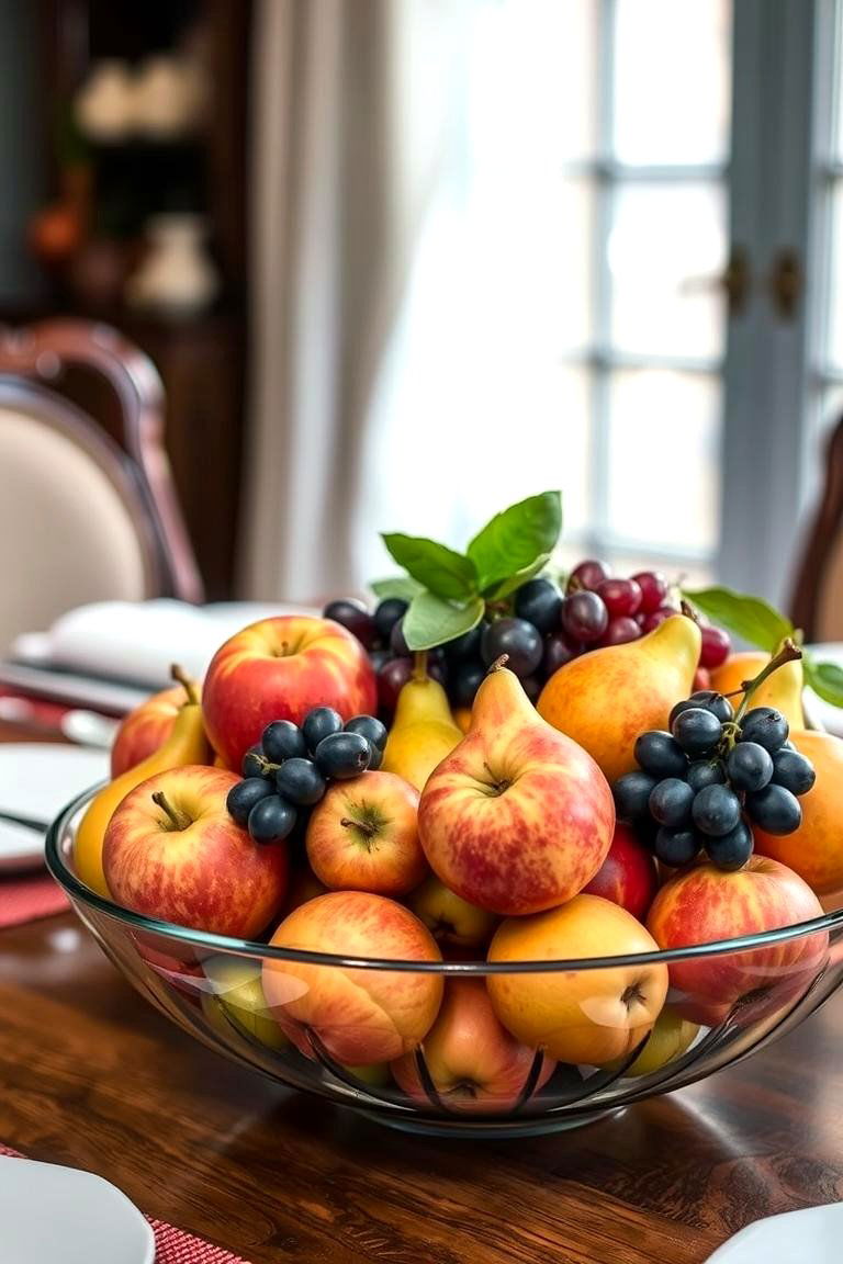 Seasonal Fruit Bowl - 24 Dining Table Decor Ideas
