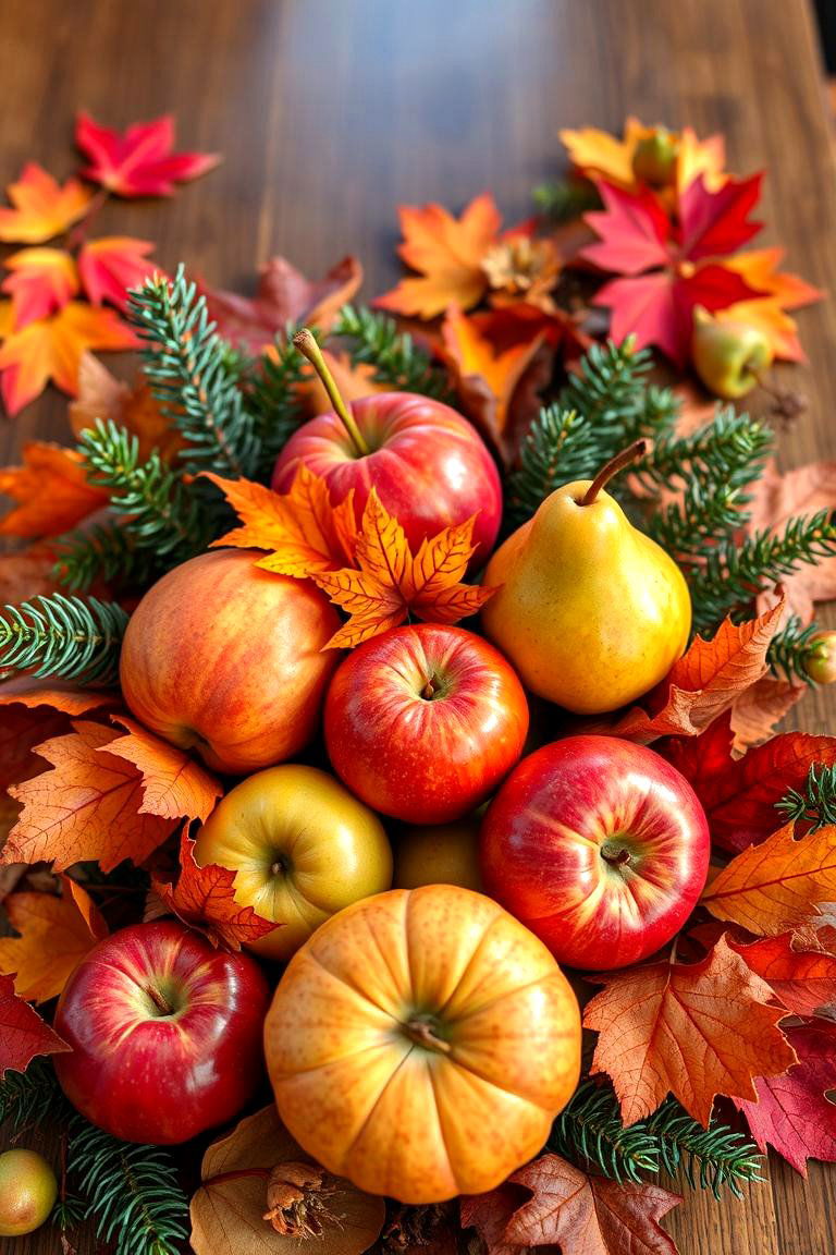 Seasonal Fruit and Foliage - 24 Thanksgiving Table Settings