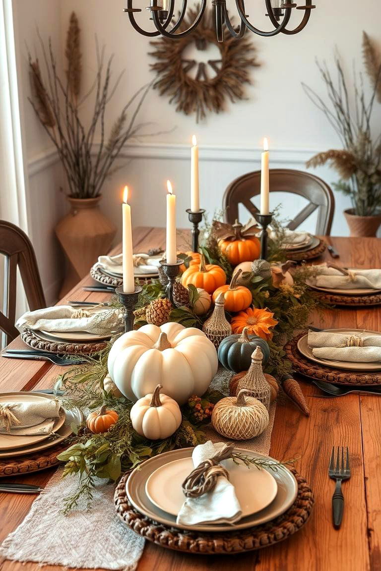 Seasonal Harvest Table Setting - 24 Table Setting Ideas