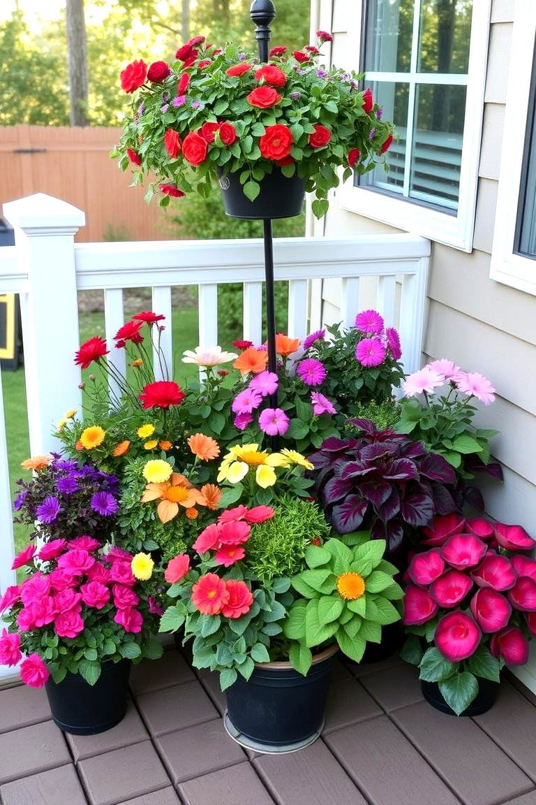 Seasonal Plant Rotations for Year Round Color - 24 Deck Decorating Ideas With Plants