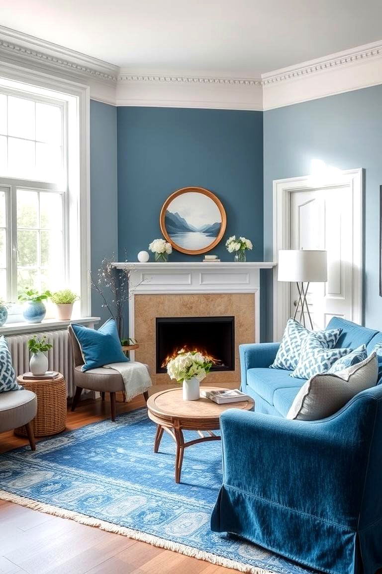 Seasonal Refresh Makeover - 24 Blue and White Decor Ideas