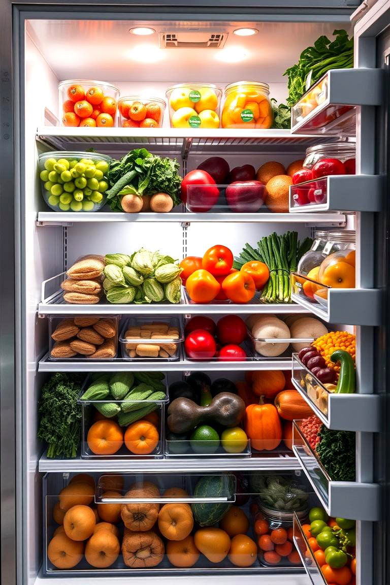 Seasonal Rotation Sections - 24 Fridge Organization Ideas