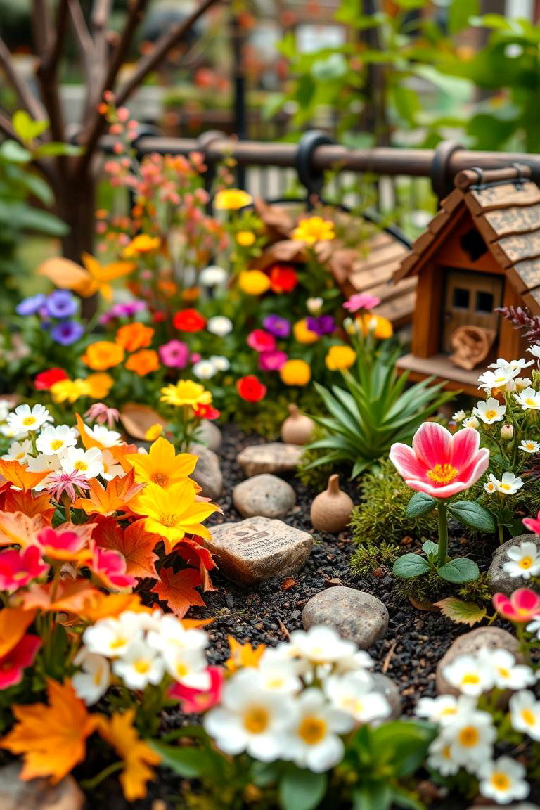 Seasonal Splendor Fairy Garden - 24 Large Fairy Garden Ideas
