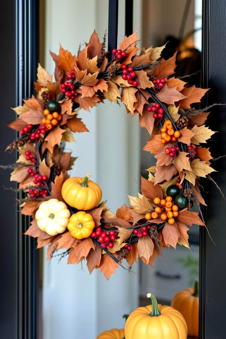 Seasonal Wreath Decor - 24 Friendsgiving Decor Ideas