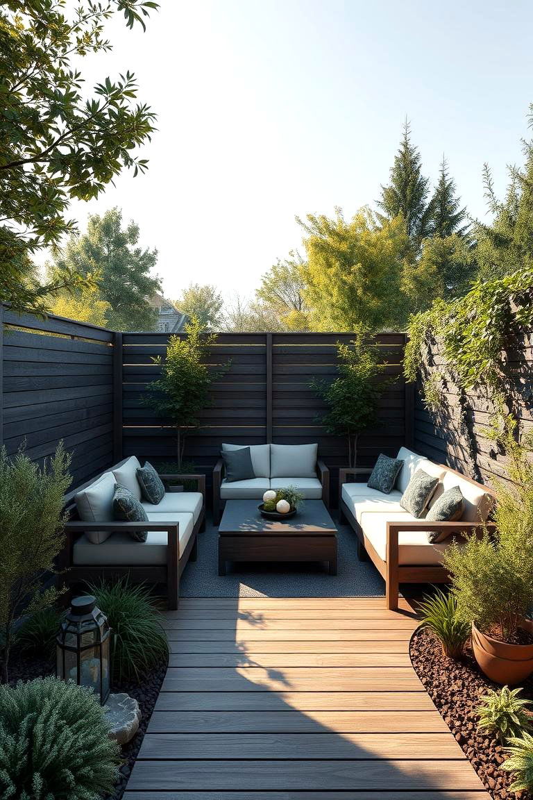 Secluded Privacy Nook Deck - 24 Ground Level Deck Ideas