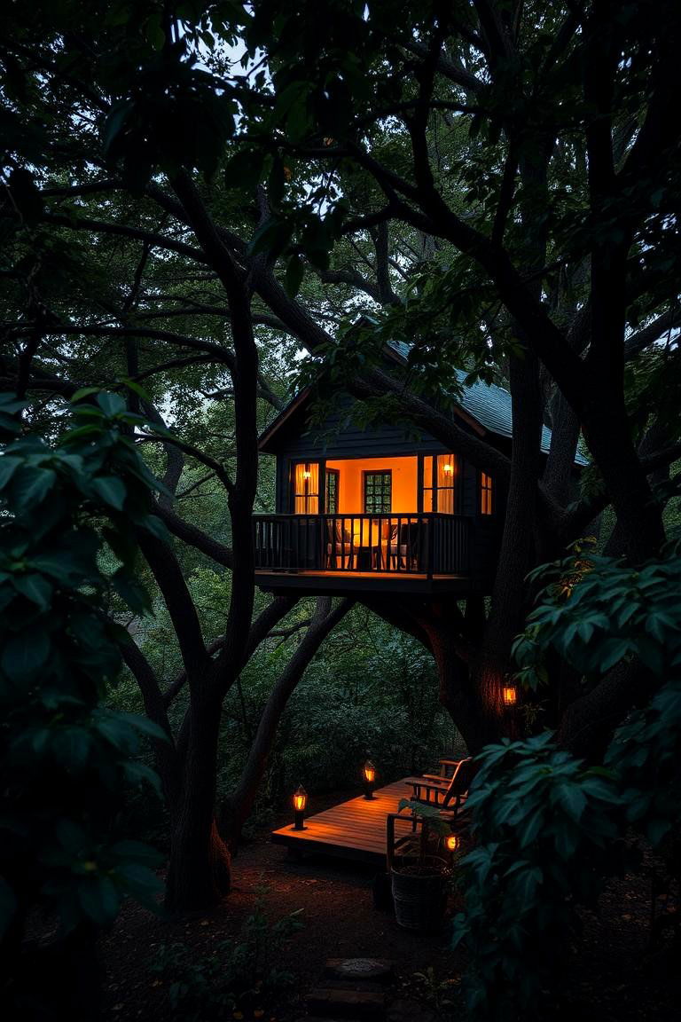 Secluded Tree House Sanctuary - 24 Tree House Ideas