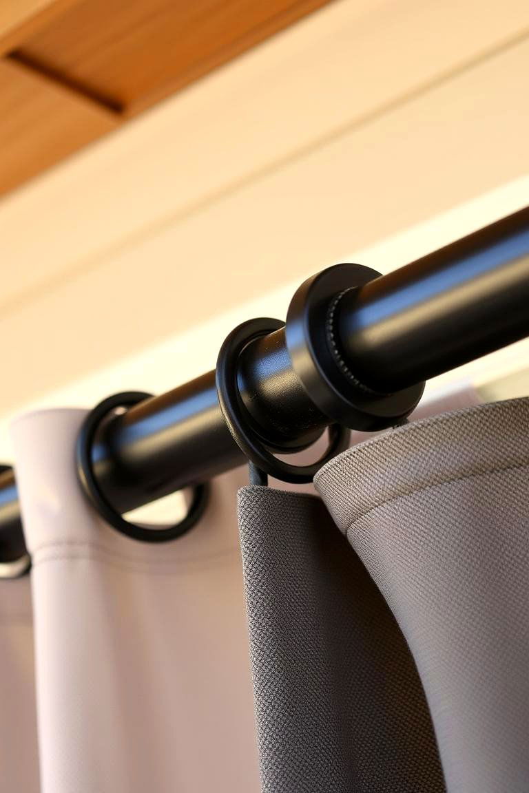 Secure Outdoor Curtain Rods and Hardware - 24 Patio Curtain Ideas