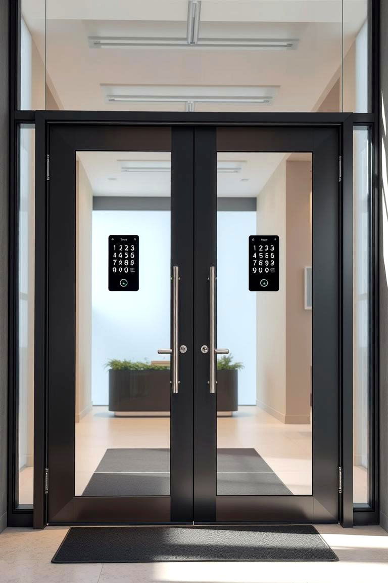 Secure Smart Lock Double Doors - 24 Double Front Door Ideas