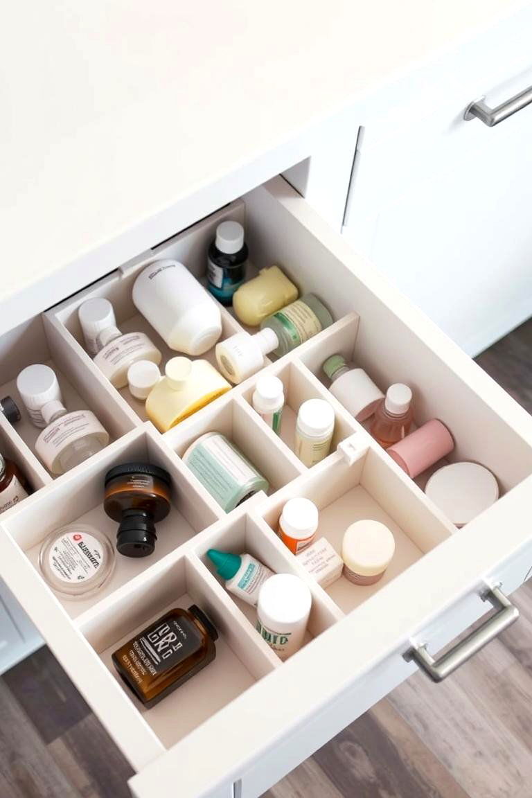 Segmented Drawer Inserts - 24 Medicine Storage Ideas