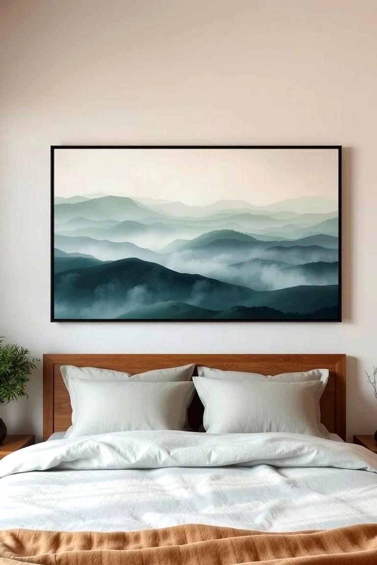 Select Calming Artwork - 24 Zen Bedroom Ideas