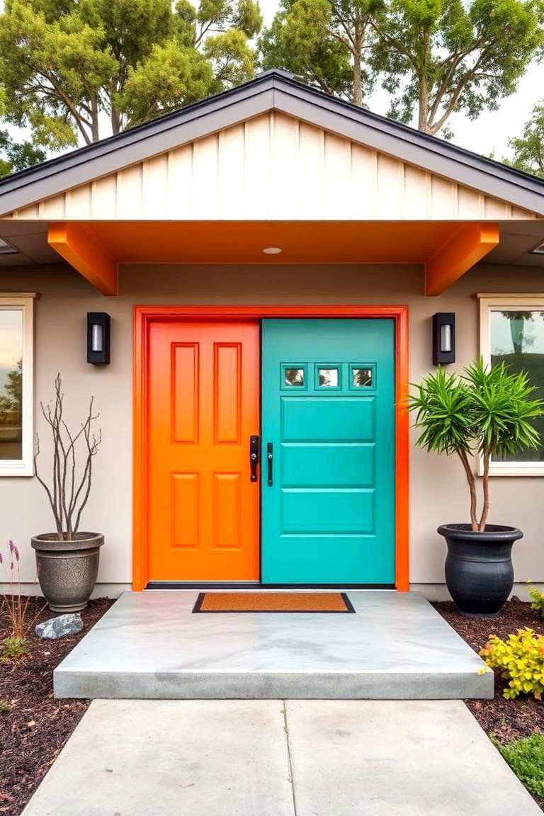 Selecting a Bold Front Door Color - 24 Mid-Century Modern Exterior Home Ideas