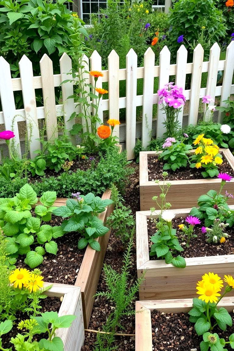Sensory Garden Design - 24 Raised Garden Bed Along Fence Ideas