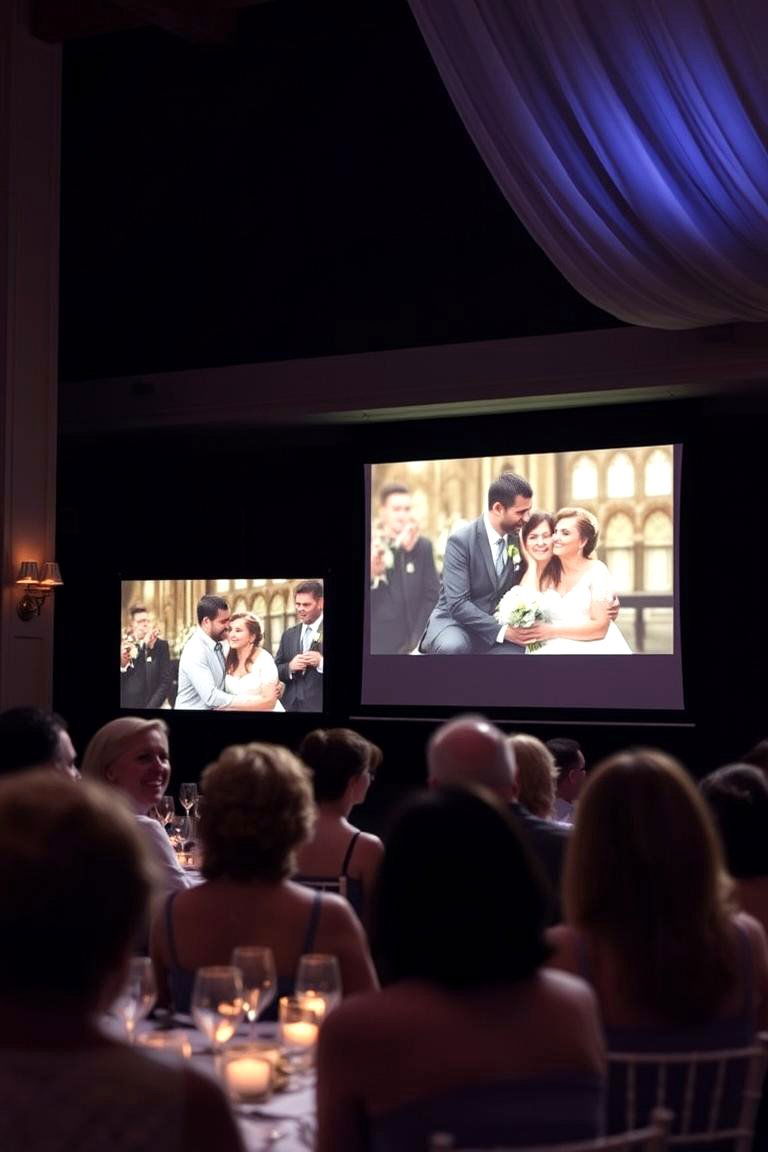 Sentimental Slideshow or Video Montage - 24 Wedding Reception Ideas