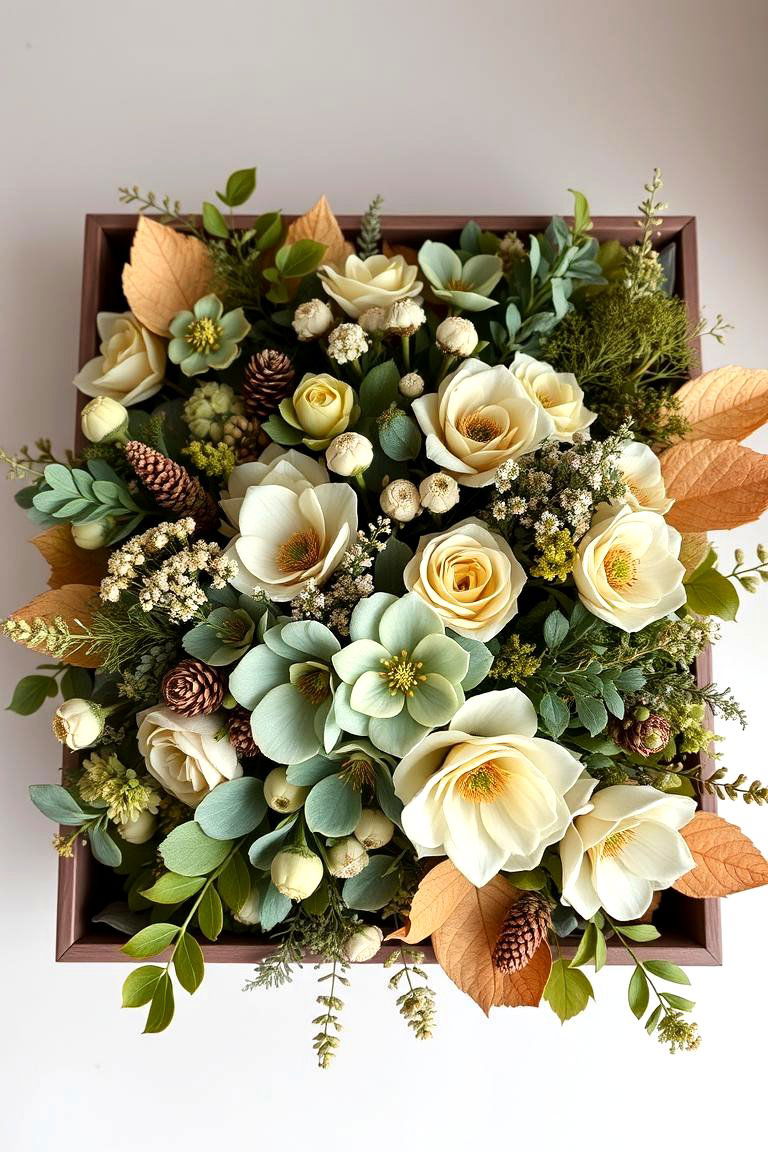 Serene Autumn Greens - 24 Fall Flower Box Ideas