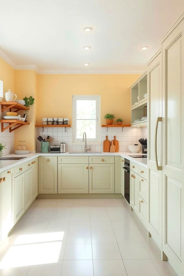 Serene Bright Touch - 24 Pale Yellow Kitchen Ideas