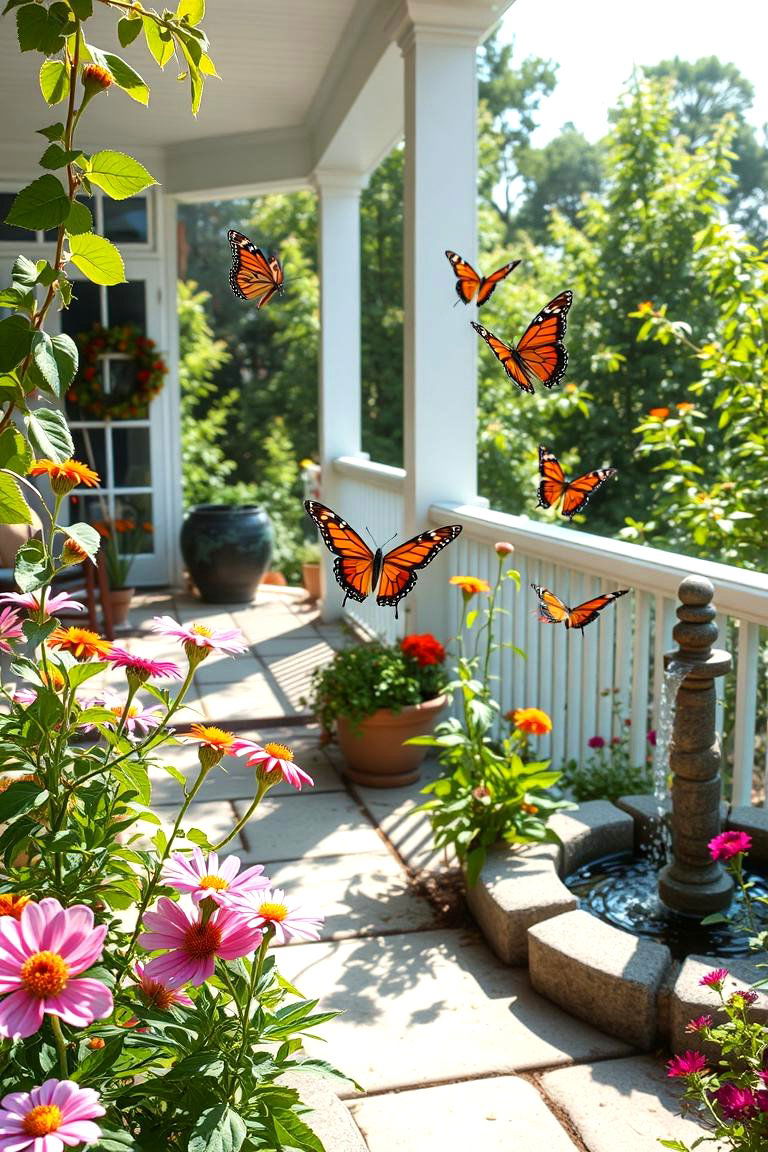 Serene Butterfly Garden - 24 Porch Greenhouse Ideas