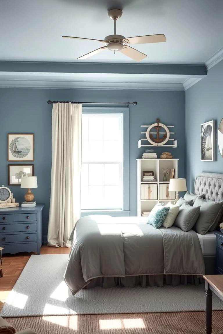 Serene Coastal Retreat - 24 Blue and Grey Bedroom Ideas